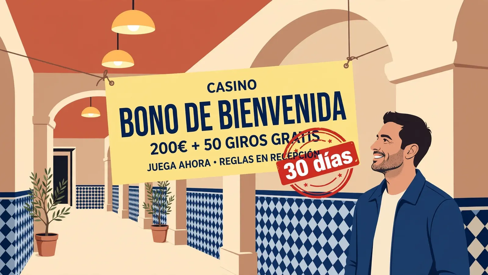 Cartel promocional con sello de 30 días